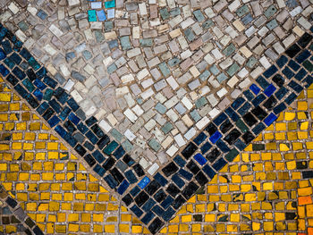 High angle view of footpath