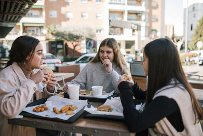 Group of people in restaurant