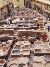 People working at market