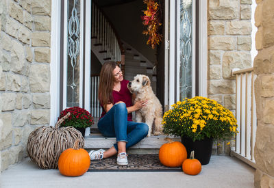 Woman with dog