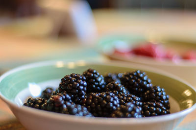 Close-up of dessert in bowl on table