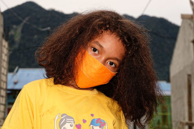 Close-up portrait of a girl