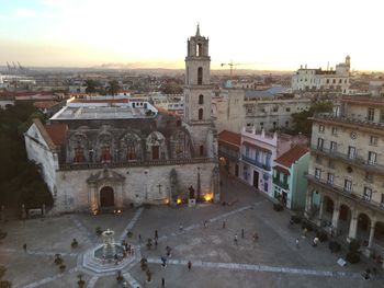 People at basilica menor de san francisco at malecon