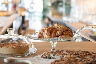 Close-up of cake on table