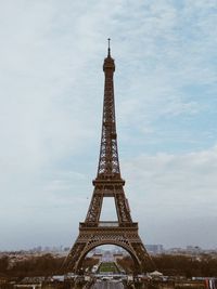 Low angle view of eiffel tower