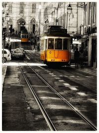 Train on railroad station platform