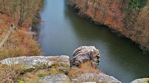 Woman standing in water