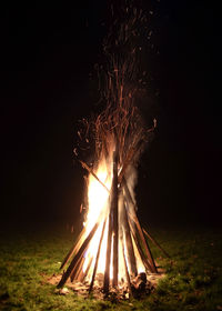 Firework display at night