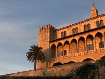 Low angle view of historical building against sky