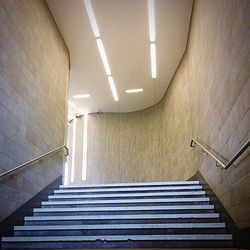 Empty staircase in building