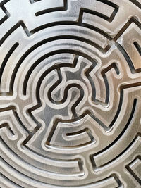 Full frame shot of patterned metal