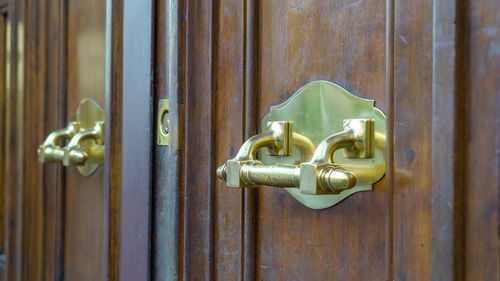 Close-up of closed door
