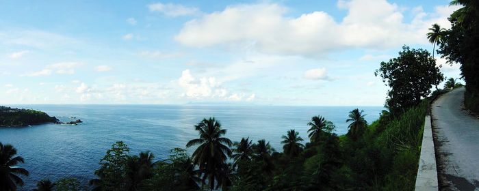 Panoramic view of sea against sky