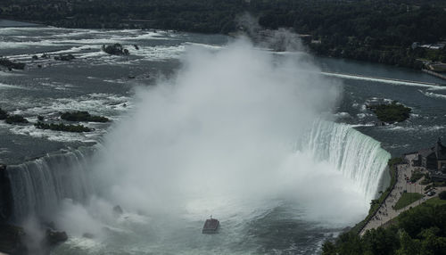 Scenic view of waterfall