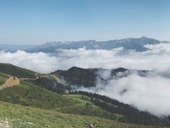 Scenic view of landscape against sky