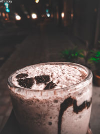 Close-up of coffee on table