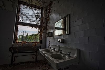 Interior of abandoned building