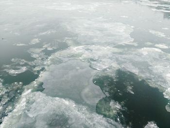 Aerial view of sea against sky