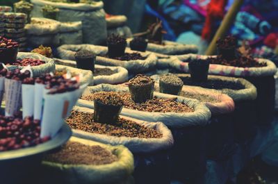 Spice in sacks for sale at market