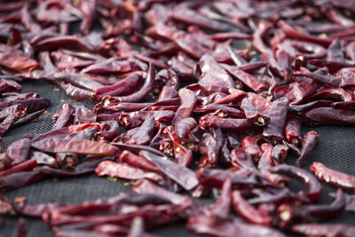 Close-up of red chili peppers