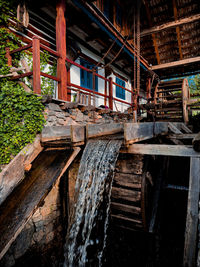 Close-up of abandoned building