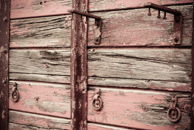 Full frame shot of old weathered door