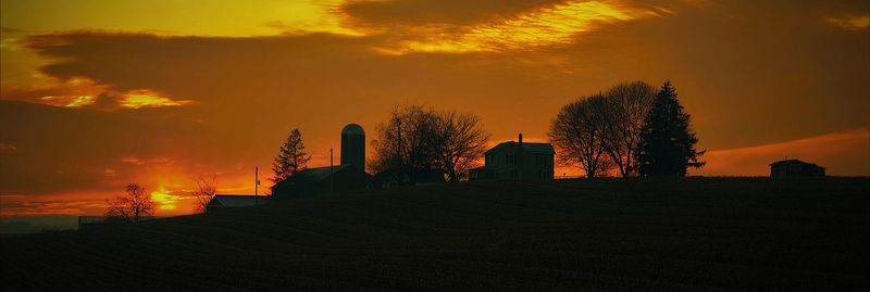 Silhouette of sky at night