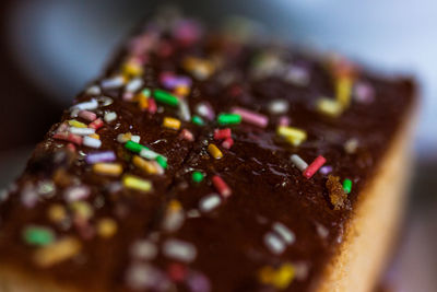 Close-up of cake on table