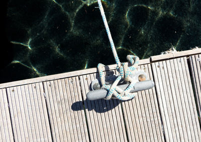 View of a boat in the sea