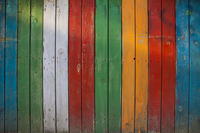 Full frame shot of colorful wooden floor