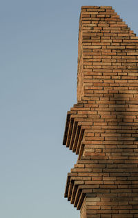 Low angle view of building against clear sky