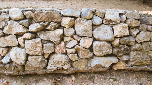 Close-up of stone wall