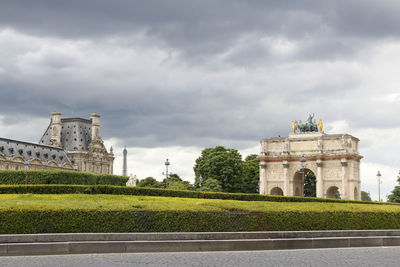 View of historical building against cloudy sky