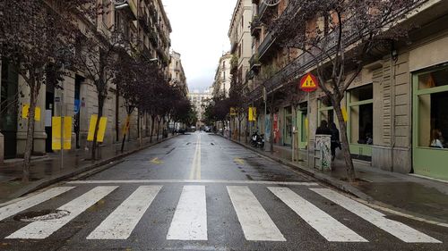 Road amidst buildings in city