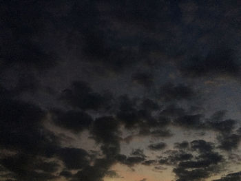 Low angle view of storm clouds in sky