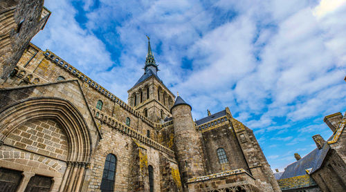 Low angle view of church against sky