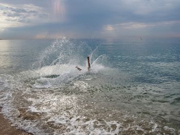 Scenic view of sea against sky