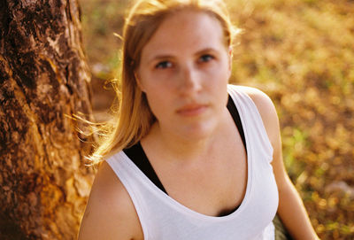 Portrait of young woman