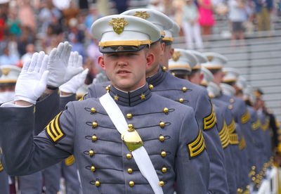 Portrait of young man standing outdoors