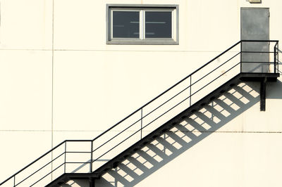 Low angle view of staircase against building