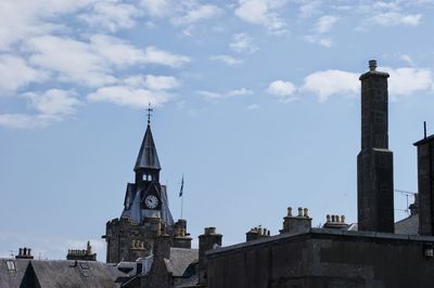 Low angle view of clock tower