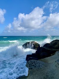 Scenic view of sea against sky