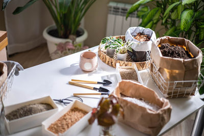 Close-up of food on table