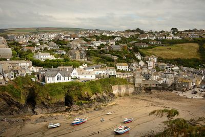 High angle view of townscape