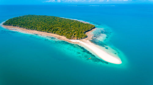 High angle view of sea against sky