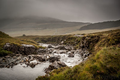 River flowing through rocks