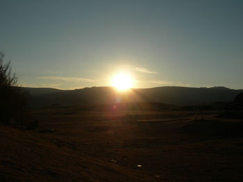 Sunset over mountain