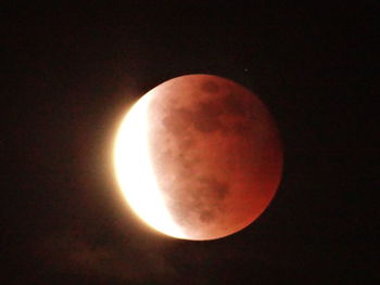 Scenic view of moon against sky at night