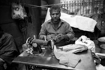 Portrait of man working