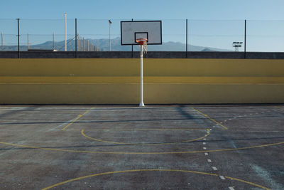 View of basketball hoop against sky